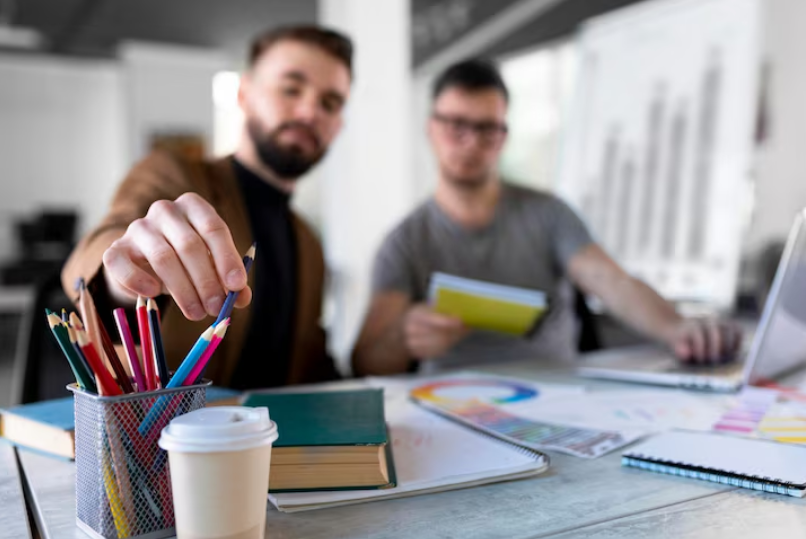 Web design team in action